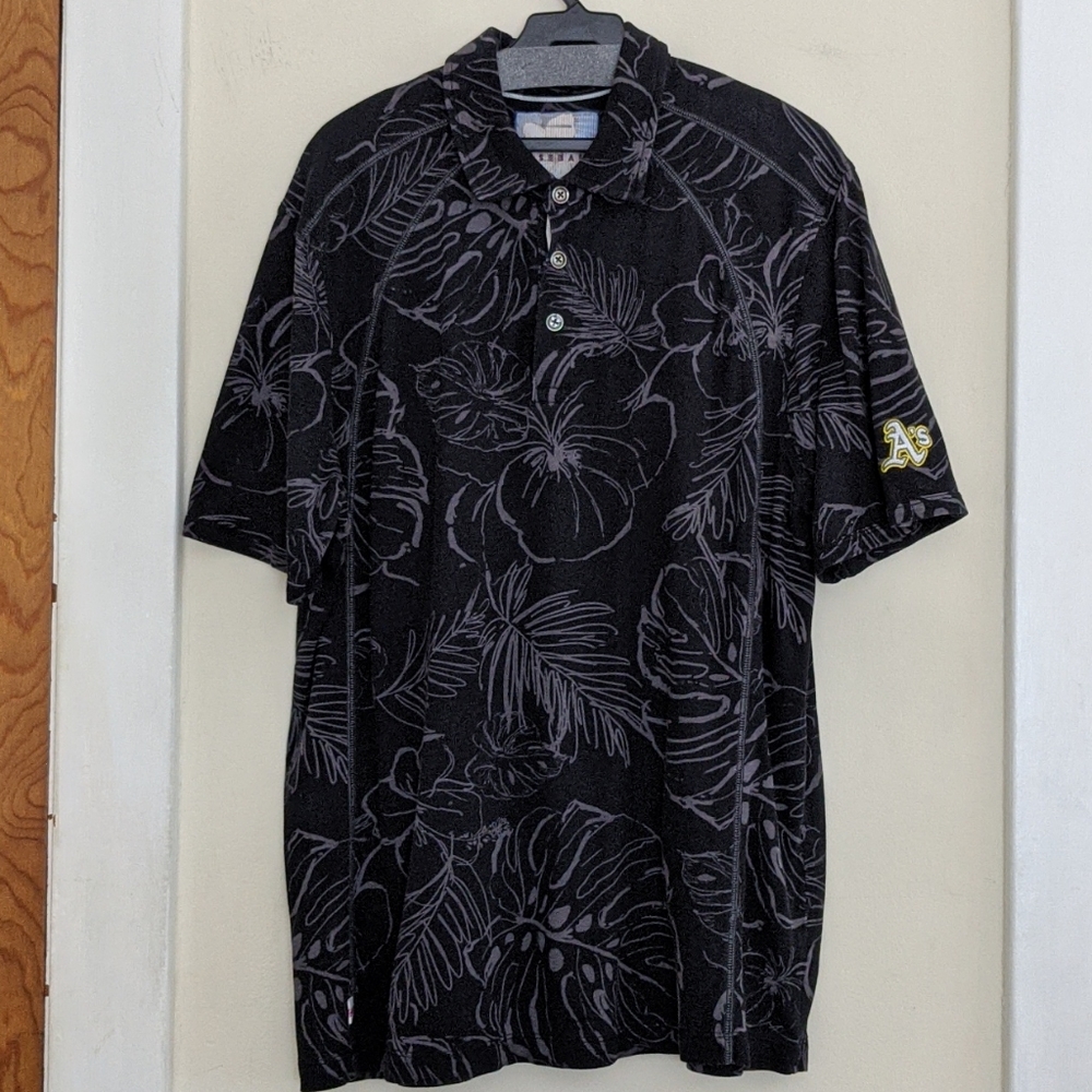 Oakland Athletics Tommy Bahama Baseball ⚾ Polo Shirt Large